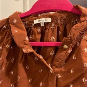 Madewell Brown and Pink Top
